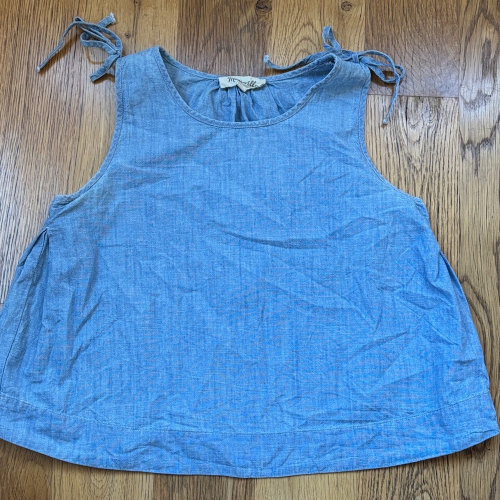 Madewell Denim Blue Sleeveless Blouse